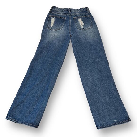 Almost Famous Distressed Straight Jeans Size 5 - Picture 6 of 9